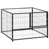 Dog Kennel Black Steel