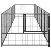 Dog Kennel Black Steel