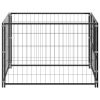 Dog Kennel Black Steel