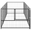 Dog Kennel Black Steel