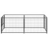 Dog Kennel Black Steel