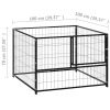 Dog Kennel Black Steel