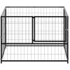 Dog Kennel Black Steel